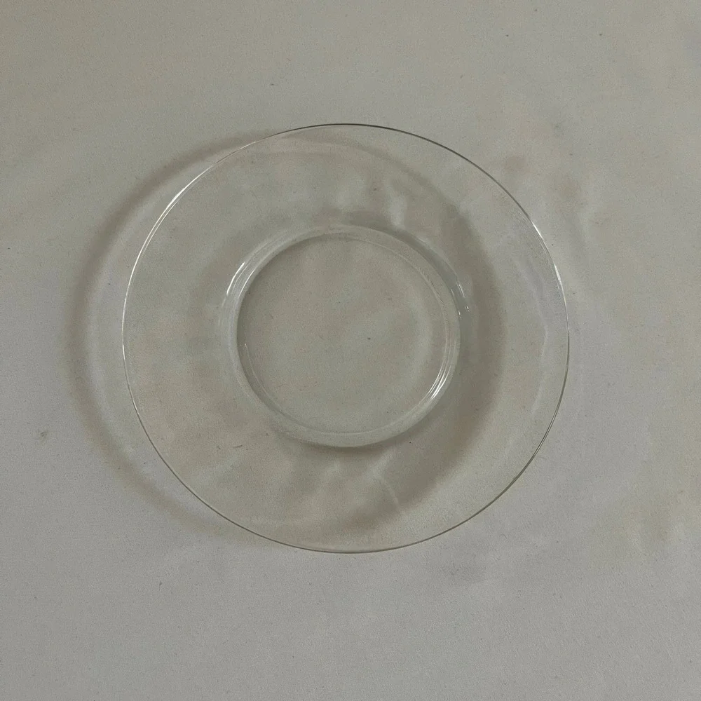Clear Glass Saucer Set 6